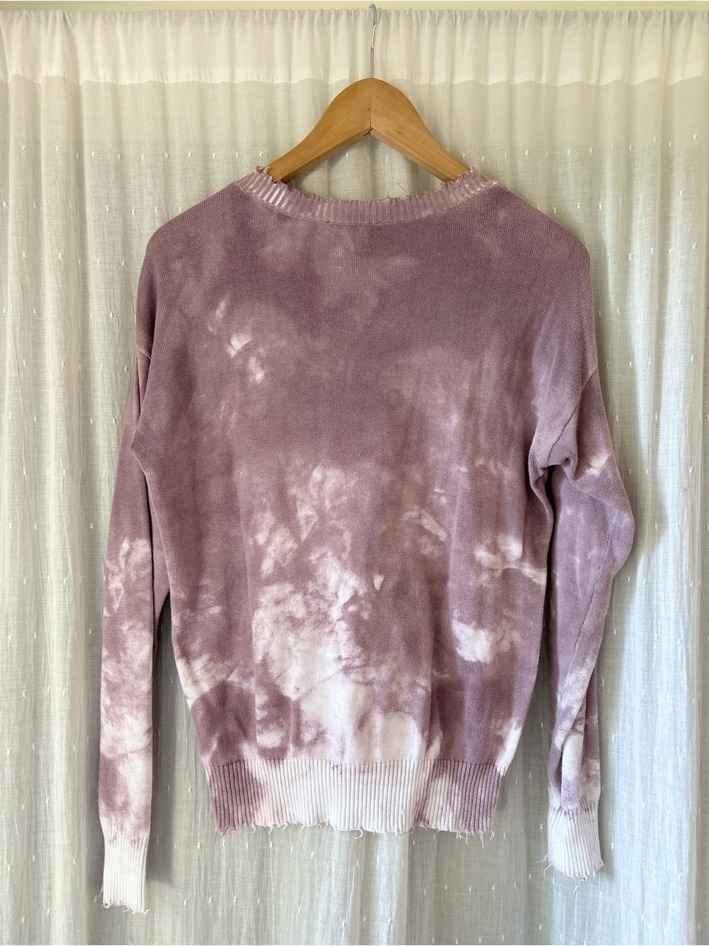Allison Joy Mauve Tie-Dye Crewneck Sweater - Picture 4 of 5